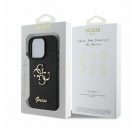 Guess Fixed Glitter Big 4G Apple iPhone 16 Pro Max hátlap tok, fekete/barna