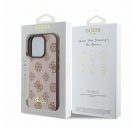 Guess Peony Script Apple iPhone 16 Pro MagSafe kompatibilis hátlap tok, barna GUHMP16LPGPYSW