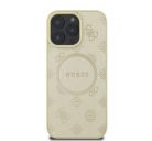 Guess Saffiano Peony Classic Logo Apple iPhone 16 Pro hátlap tok, arany GUHMP16LPSAPSMED