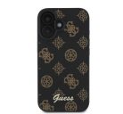 Guess Peony Script Apple iPhone 16 MagSafe kompatibilis hátlap tok, fekete/barna GUHMP16SPGPYSK