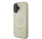 Guess Saffiano Peony Classic Logo Apple iPhone 16 hátlap tok, arany GUHMP16SPSAPSMED