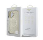 Guess Saffiano Peony Classic Logo Apple iPhone 16 hátlap tok, arany GUHMP16SPSAPSMED