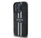 Guess 4G Printed Stripes MagSafe Apple iPhone 16 Pro Max hátlap tok, fekete/barna GUHMP16XP4RPSK