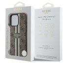 Guess 4G Printed Stripes MagSafe Apple iPhone 16 Pro Max hátlap tok, barna GUHMP16XP4RPSW