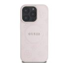 Guess Saffiano Peony Classic Logo Apple iPhone 16 Pro Max hátlap tok, rózsaszín GUHMP16XPSAPSMEP