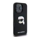 Karl Lagerfeld Liquid Silicone Karl Head MagSafe Apple iPhone 16 Pro hátlap tok, fekete