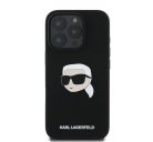 Karl Lagerfeld Liquid Silicone Karl Head MagSafe Apple iPhone 16 Pro hátlap tok, fekete