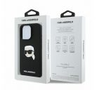 Karl Lagerfeld Liquid Silicone Karl Head MagSafe Apple iPhone 16 Pro hátlap tok, fekete