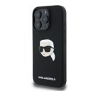 Karl Lagerfeld Liquid Silicone Karl Head MagSafe Apple iPhone 16 Pro Max hátlap tok, fekete