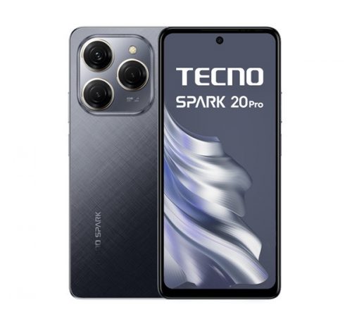 Tecno Spark 20 Pro 8/256GB okostelefon, Moonlit Black (fekete)