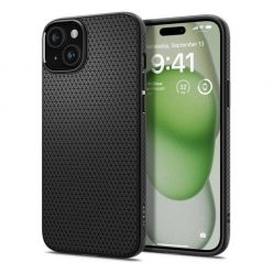   Spigen Liquid Air iPhone 16 Plus tok, Matte Black, fekete ACS08066