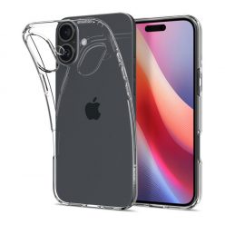   Spigen Liquid Crystal iPhone 16 tok, Crystal Clear, átlátszó ACS08190