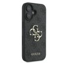 Guess PU 4G Metal Logo Apple iPhone 16 hátlap tok, szürke