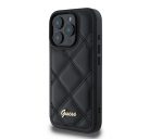 Guess PU Leather Quilted Apple iPhone 16 Pro hátlap tok, fekete