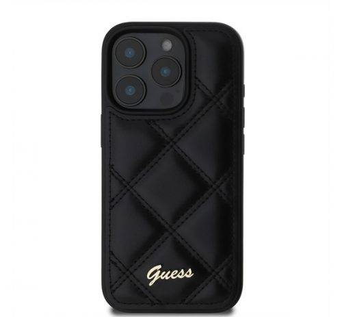 Guess PU Leather Quilted Apple iPhone 16 Pro Max hátlap tok, fekete