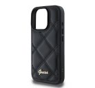 Guess PU Leather Quilted Apple iPhone 16 Pro Max hátlap tok, fekete