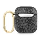 Guess 4G Script PC/PU Apple AirPods 1/2 hátlap tok, fekete