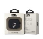 Karl Lagerfeld 3D Logo NFT Karl and Choupette Silicone Apple AirPods 3 tok, fekete