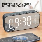 Rádiós hangszóró és ébresztőóra, bluetooth v5.0, LED kijelző, microSD kártyaolvasó, fm rádió, 3.5mm, Wooze Sunrise, piros