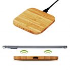 Univerzális vezeték nélküli töltő állomás, Qi Wireless, 10W, fahatású, négyzet alakú, Wooze Bamboo Qi Wireless Cube Shape, barna