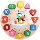 Fa mókás és készségfejlesztő puzzle óra, gyerekeknek, 12 db-os, Wooze Puzzle Clock, színes