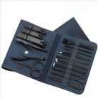 Prémium 3in1 manikűr szett, kézápoláshoz, lábápoláshoz, arcápoláshoz, 16 db-os, Wooze Manicure Set, sötétkék