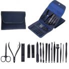 Prémium 3in1 manikűr szett, kézápoláshoz, lábápoláshoz, arcápoláshoz, 16 db-os, Wooze Manicure Set, sötétkék