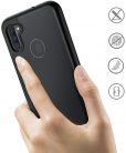 Google Pixel 5a, Szilikon hátlap és műanyag előlapi tok, elő- és hátlapi üveggel, közepsen ütésálló, Wooze Power Case, fekete