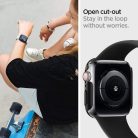 Apple Watch 7 (45mm), Műanyag védőkeret, szíj nélkül, Spigen Thin Fit, sötétzöld