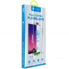 Samsung Galaxy S23 SM-S911, Kijelzővédő fólia, ütésálló fólia, Tempered Glass (edzett üveg), ujjlenyomat támogatás, 5D, Full Cover, Nano Flexi Glass, fekete