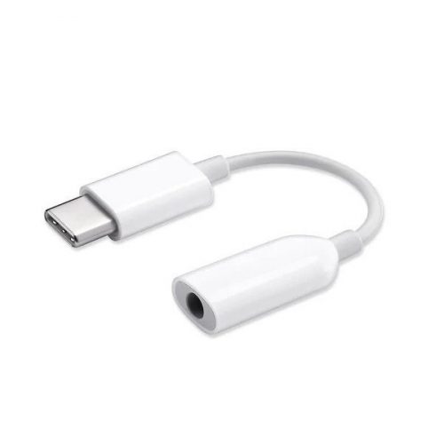 Adapter, USB Type-C - 3.5 mm jack átalakító, Xiaomi, gyári, fehér