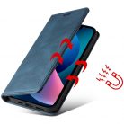 OnePlus 10 Pro, Oldalra nyíló tok, stand, kártyatartóval, kézpánttal, Wooze Business Plus, kék