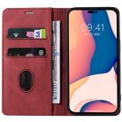 OnePlus 9 Pro, Oldalra nyíló tok, stand, kártyatartóval, kézpánttal, Wooze Business Plus, piros