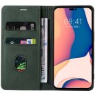 OnePlus 9 Pro, Oldalra nyíló tok, stand, kártyatartóval, kézpánttal, Wooze Business Plus, sötétzöld