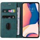 OnePlus 9 Pro, Oldalra nyíló tok, stand, kártyatartóval, kézpánttal, Wooze Business Plus, zöld