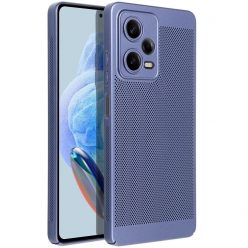   Xiaomi Redmi Note 12 Pro 5G, Műanyag hátlap védőtok, légáteresztő, lyukacsos minta, Breezy, kék