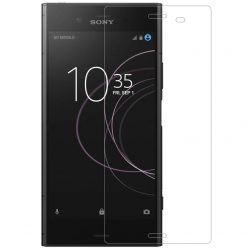   Sony Xperia XZ1, Kijelzővédő fólia, ütésálló fólia (az íves részre NEM hajlik rá!), Tempered Glass (edzett üveg), Clear