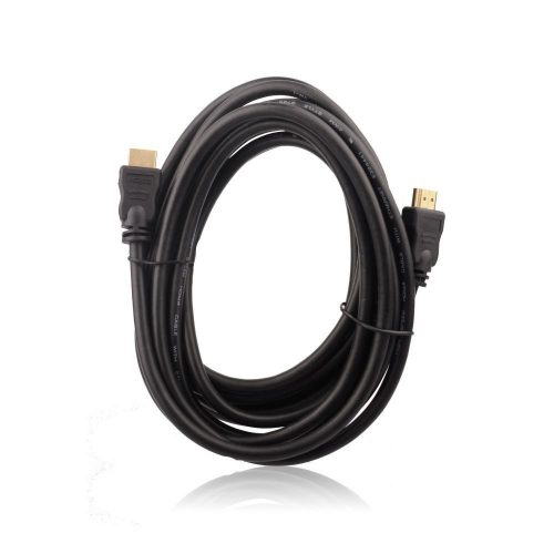 Adatkábel, HDMI - HDMI, 3 méter, aranyozott, AL-OEM-45, fekete