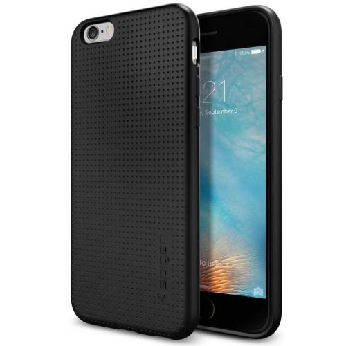 Apple iPhone 6 / 6S, TPU szilikon tok, Spigen Liquid Air, fekete