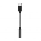 Adapter, USB Type-C - 3.5 mm jack átalakító, fekete (dobozos)