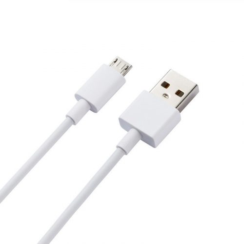 USB töltő- és adatkábel, microUSB, 80 cm, Xiaomi, fehér, gyári