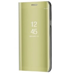   OnePlus 8, Oldalra nyíló tok, hívás mutatóval, Smart View Cover, arany (utángyártott)