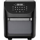 Forró levegős sütő, fritőz, Air Fryer, olaj nélküli, 1800 W teljesítmény, 12 l-es, Digitális kijelzővel, 10 programos, Leacco AF103, fekete