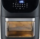 Forró levegős sütő, fritőz, Air Fryer, olaj nélküli, 1800 W teljesítmény, 12 l-es, Digitális kijelzővel, 10 programos, Leacco AF103, fekete