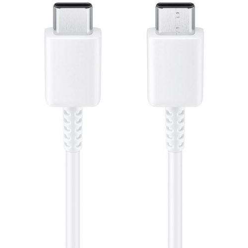 USB Type-C töltő- és adatkábel, USB Type-C, 100 cm, gyorstöltés, Samsung, fehér, gyári, 