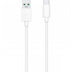   USB töltő- és adatkábel, USB Type-C, 100 cm, 65W, gyorstöltés, Realme, fehér, gyári