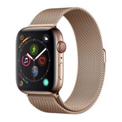   Apple Watch 1-6, SE (42 / 44 mm), fém pótszíj, milánói stílus, mágnes zárral, Devia Elegant, arany