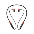 Bluetooth sztereó fülhallgató, v5.0, sportoláshoz, mikrofon, funkció gomb, Hoco ES53 Coolway, fekete/piros