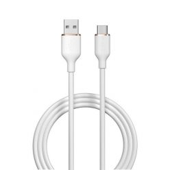   USB töltő- és adatkábel, USB Type-C, 120 cm, 2400 mA, gyorstöltés, Devia Jelly, EC629, fehér