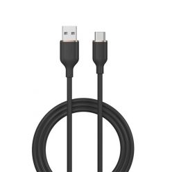   USB töltő- és adatkábel, USB Type-C, 120 cm, 2400 mA, gyorstöltés, Devia Jelly, EC629, fekete